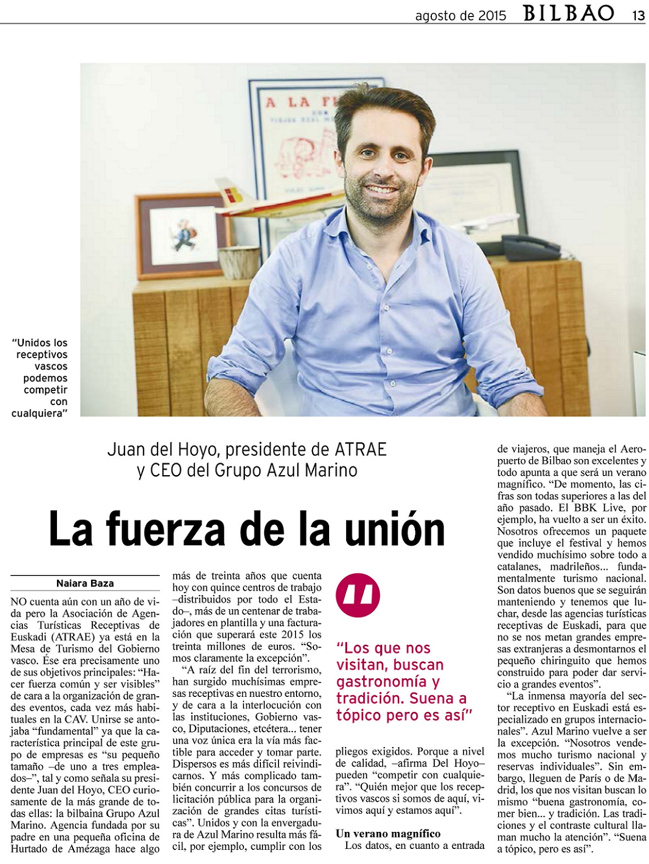 Entrevista Periodico Bilbaob